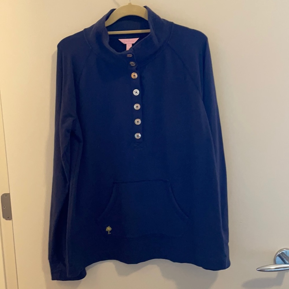 Lilly Pulitzer Navy Blue Popover Sweater